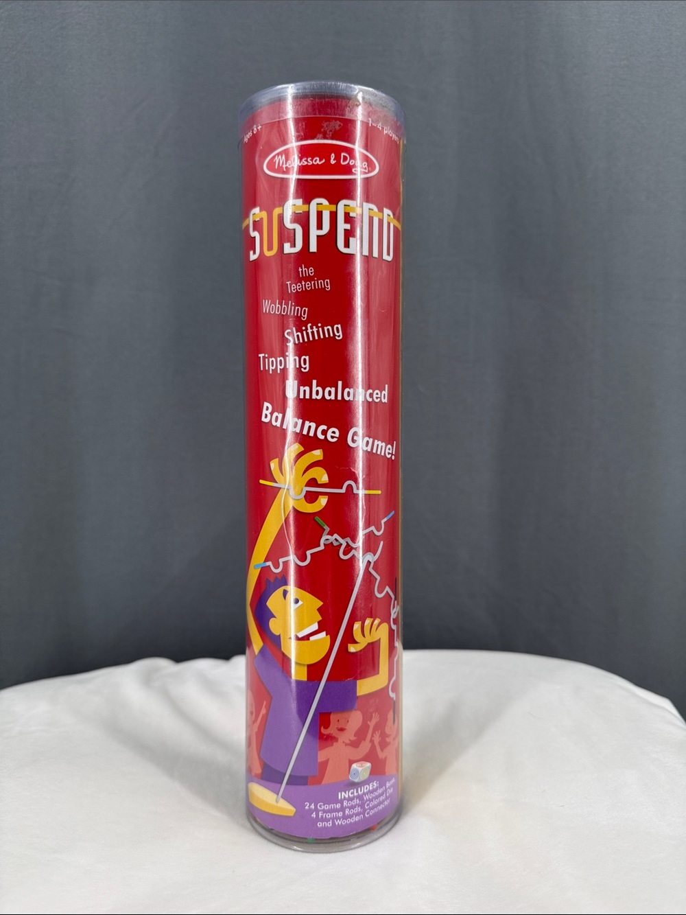 Melissa & Doug Suspend Balance Game - Red and Purple Tube